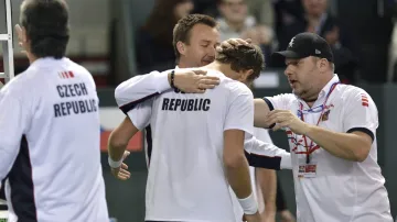 Slavící Tomáš Berdych