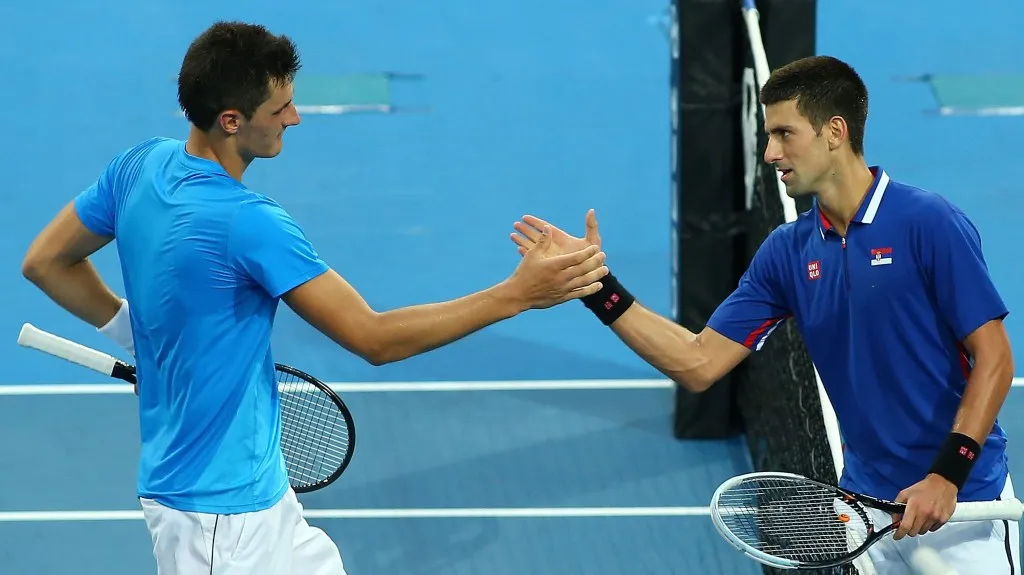 Novak Djokovič a Bernard Tomic