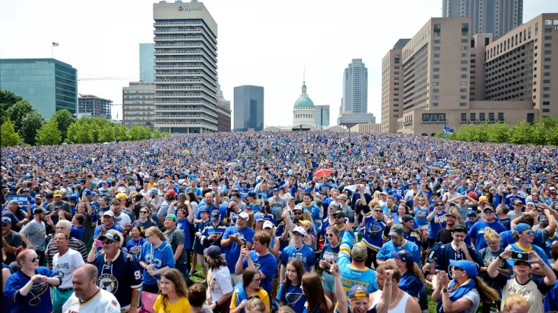 Fanoušci St. Louis slavili zisk Stanley Cupu
