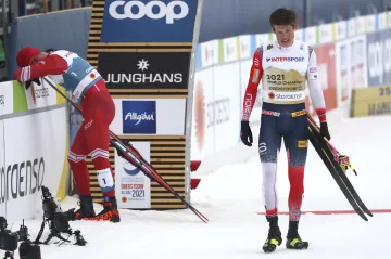 Alexandr Bolšunov a Johannes Klaebo