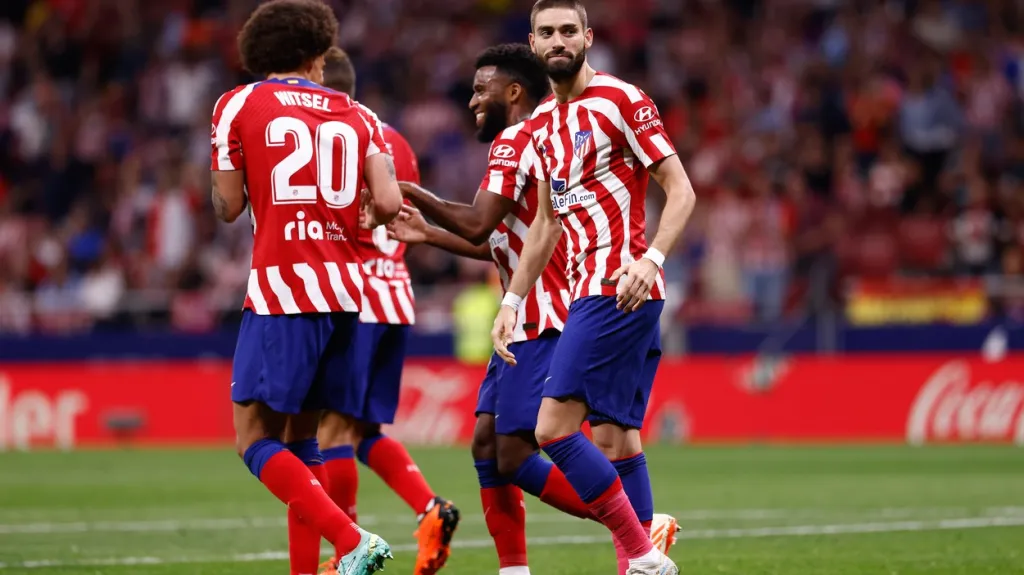 Radost hráčů Atlética Madrid