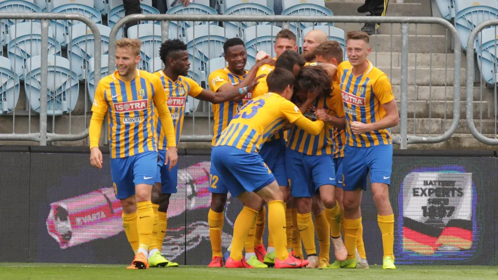 Radost fotbalistů Opavy