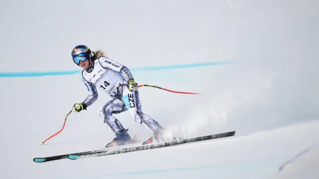 Jízda Ester Ledecké v super-G v Crans Montaně