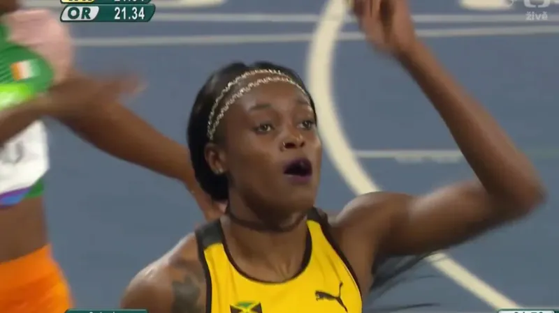 Záznam finále v běhu žen na 200 metrů