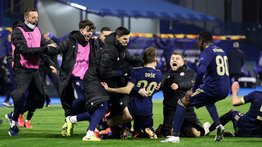 Radost fotblaistů Dinama Záhřeb