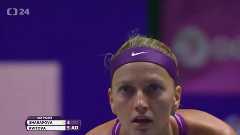 Sestřih utkání Kvitová - Šarapovová
