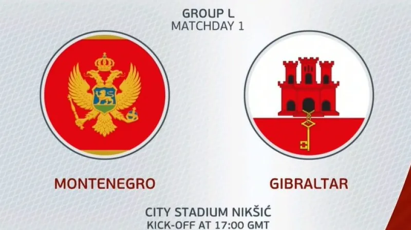 Sestřih utkání Černá Hora – Gibraltar