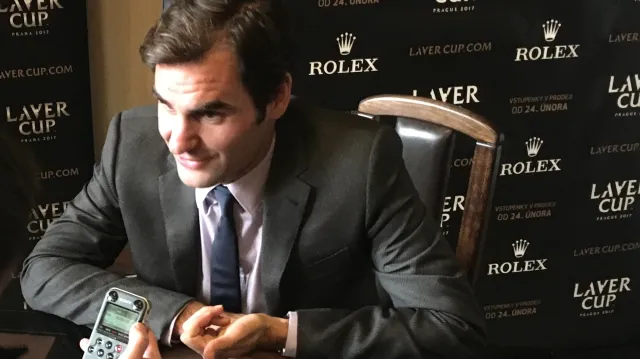 Roger Federer přijel do Prahy představit Laver Cup