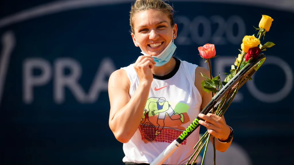 Simona Halepová po vítězství v Praze