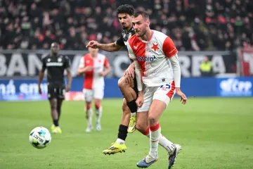 Tomáš Chorý v utkání s Plzní