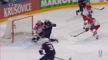 Gól v utkání USA - Česko: Lewis - 2:0 (19. min.)