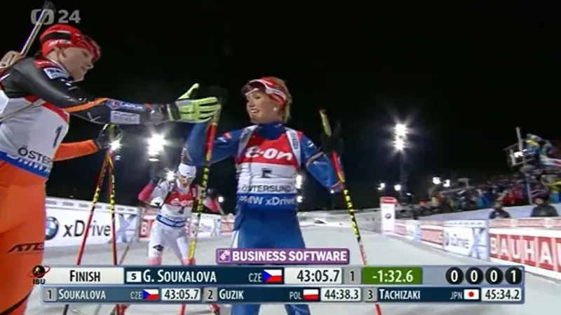 Soukalová minula poslední ránu a v Östersundu doběhla pátá
