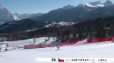 Jízda Zabystřana v super-G v Cortině d'Ampezzo