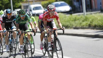 Tosh van der Sande v čele pelotonu