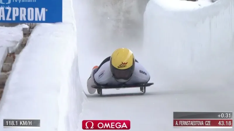 Jízda Fernstädtové v 1. kole SP v Lake Placid