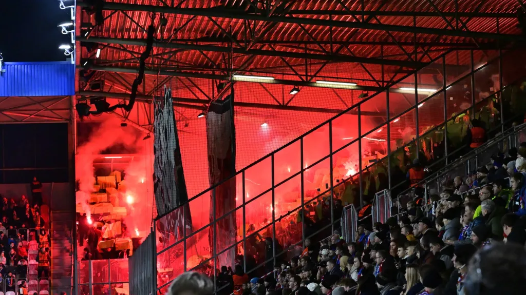 Sektor fanoušků Slavie v Plzni