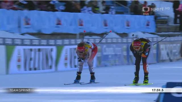 Závěr týmových sprintů na Světovém poháru v klasickém lyžování v Lahti