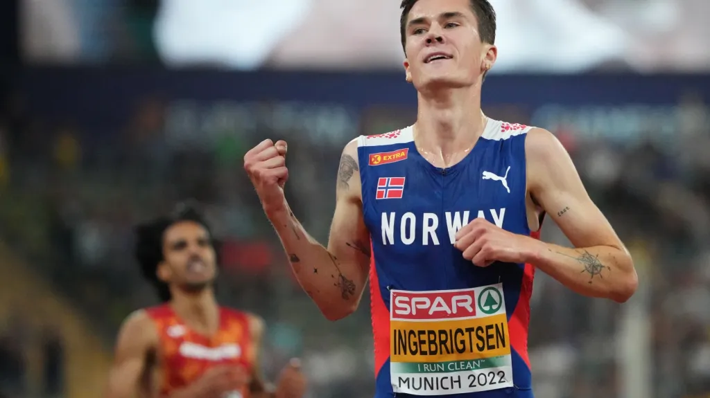 Jakob Ingebrigtsen z Norska na ME v Mnichově