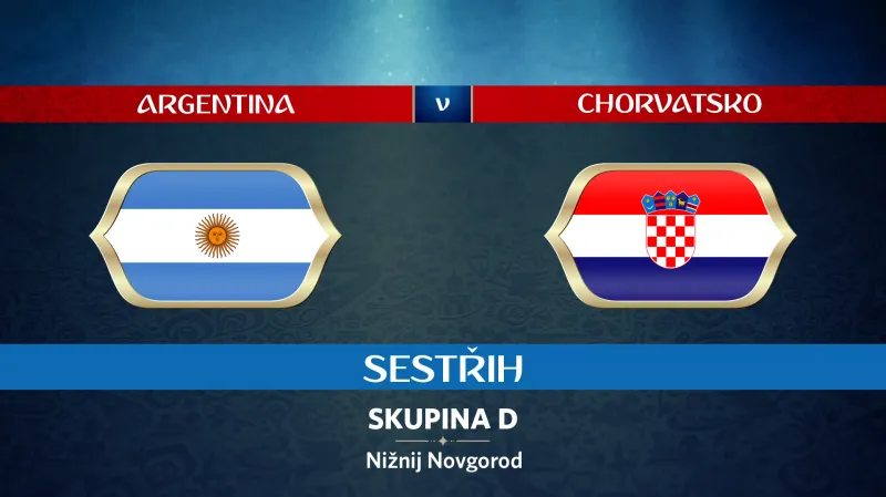 Sestřih utkání Argentina - Chorvatsko