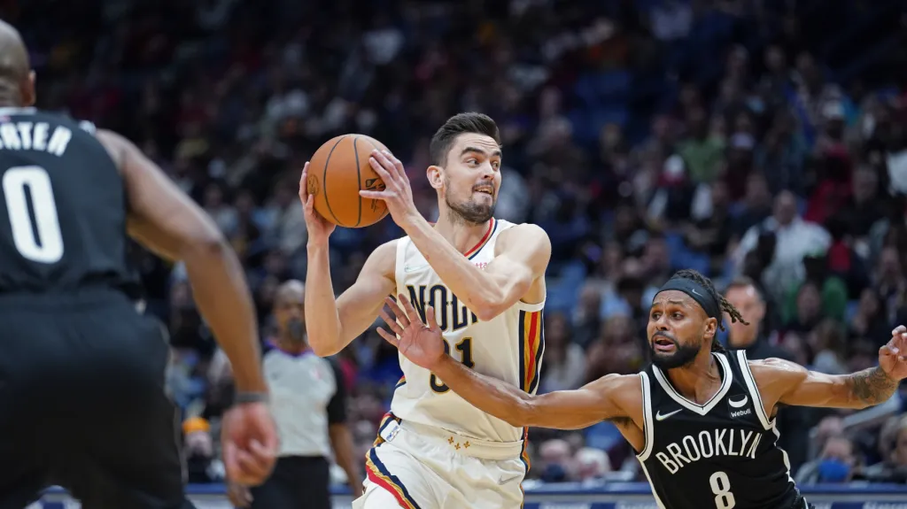 Tomáš Satoranský v utkání s Brooklynem Nets