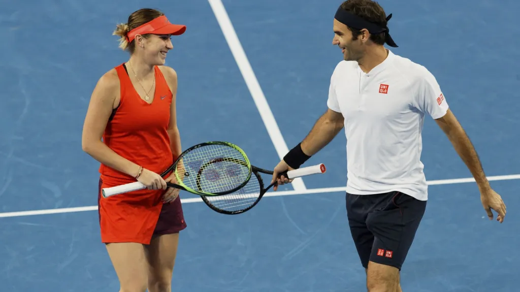 Roger Federer a Belinda Bencicová