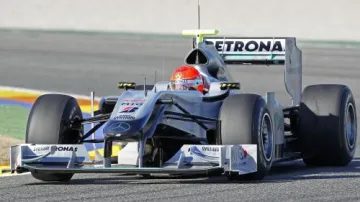 Michael Schumacher v monopostu Mercedes