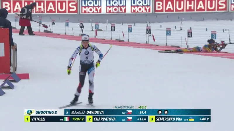 Sestřih sprintu biatlonistek v Le Grand Bornand