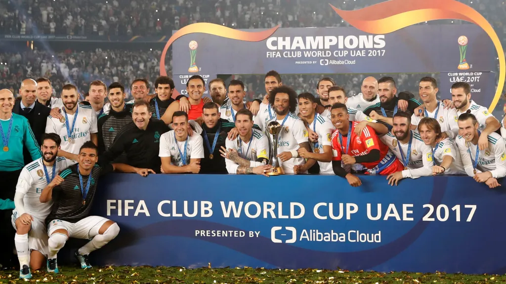 Fotbalisté Realu Madrid slaví vítězství na MS klubů
