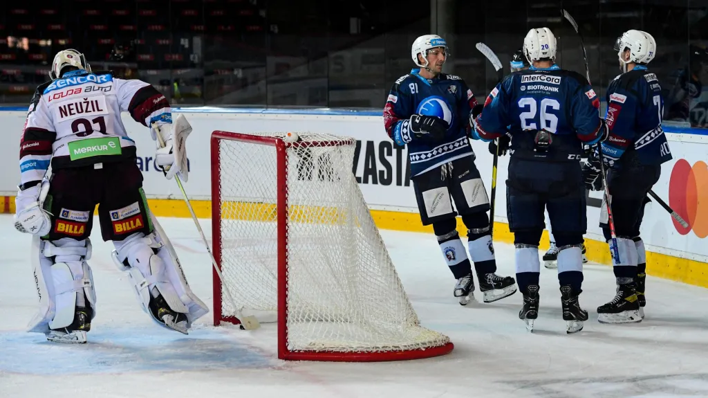 Radost hráčů Plzně v utkání se Spartou