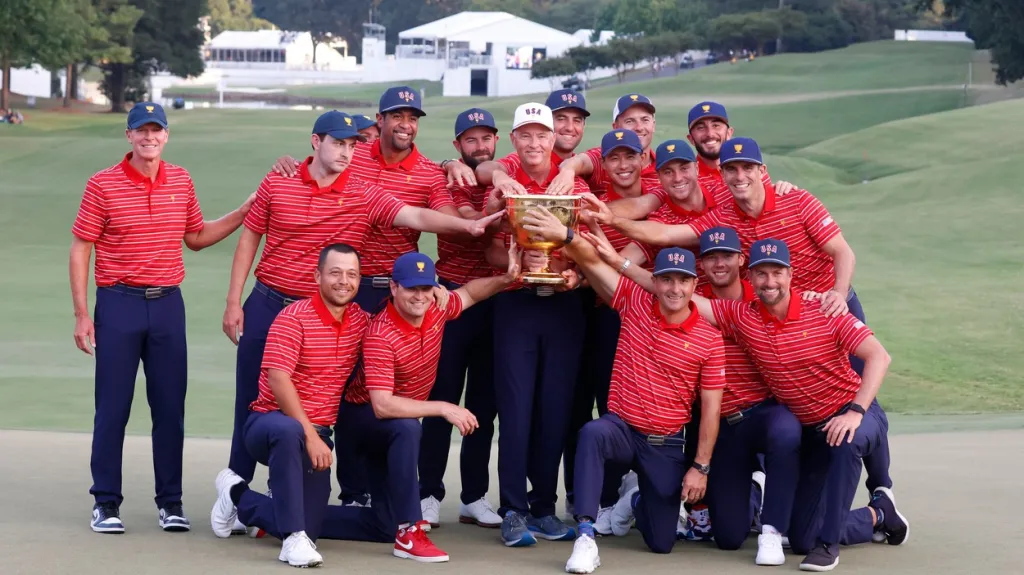 Američtí golfisté po výhře v Prezidentském poháru