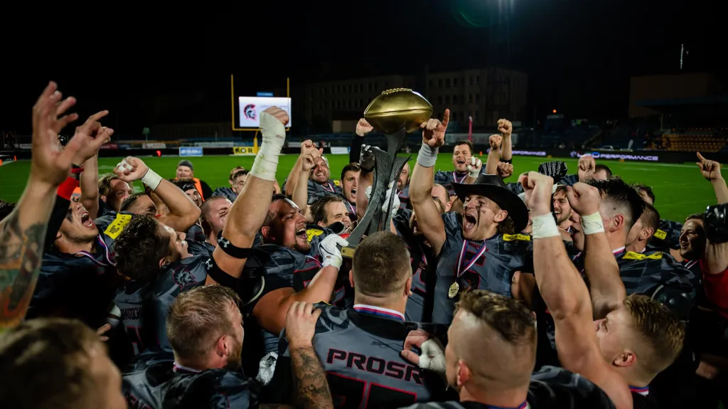 Slavící hráči Gladiators Vysočina