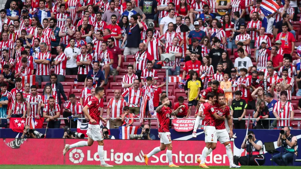 Radost hráčů Atlética Madrid