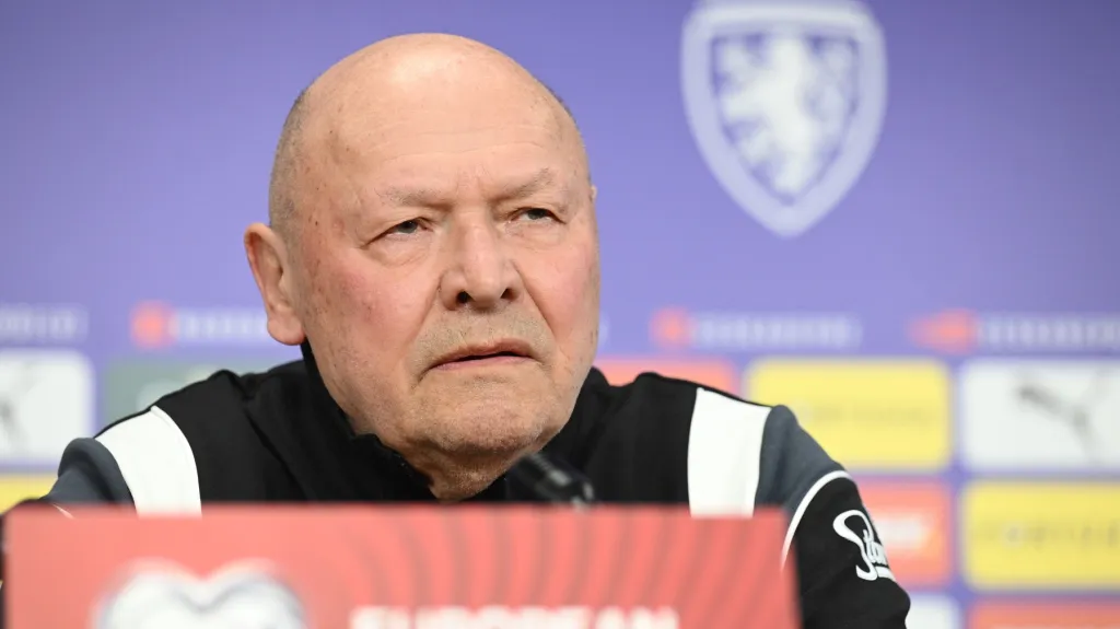 Miroslav Koubek na tiskové konferenci před baráží o MS proti Dánsku