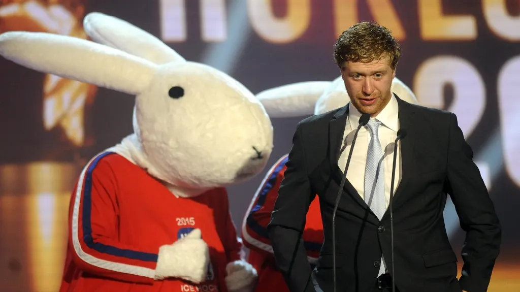 Jakub Voráček na vyhlášení ankety Zlatá hokejka