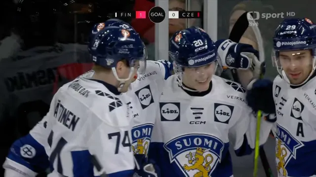 Gól v utkání Finsko – Česko: Keskinen – 1:0 (22. min.)
