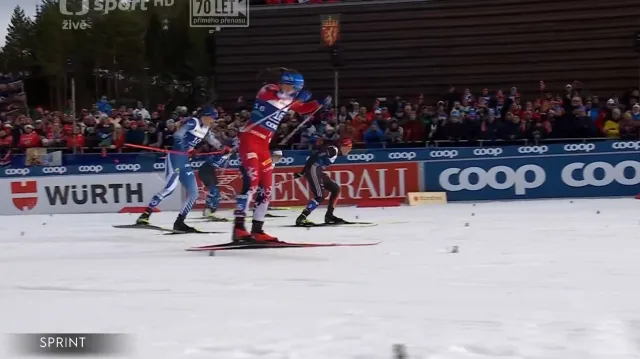 Čtvrtfinále sprintu volně s Kateřinou Janatovou