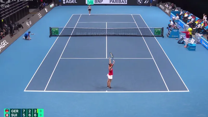 Závěrečný gem v utkání Kerberová – Bencicová