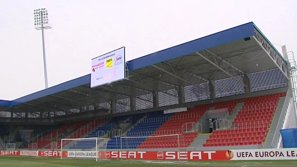 Tribuna na stadionu Viktorie Plzeň
