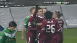 Gól v utkání Jablonec - Sparta: Lafata 0:1 (4. min.)