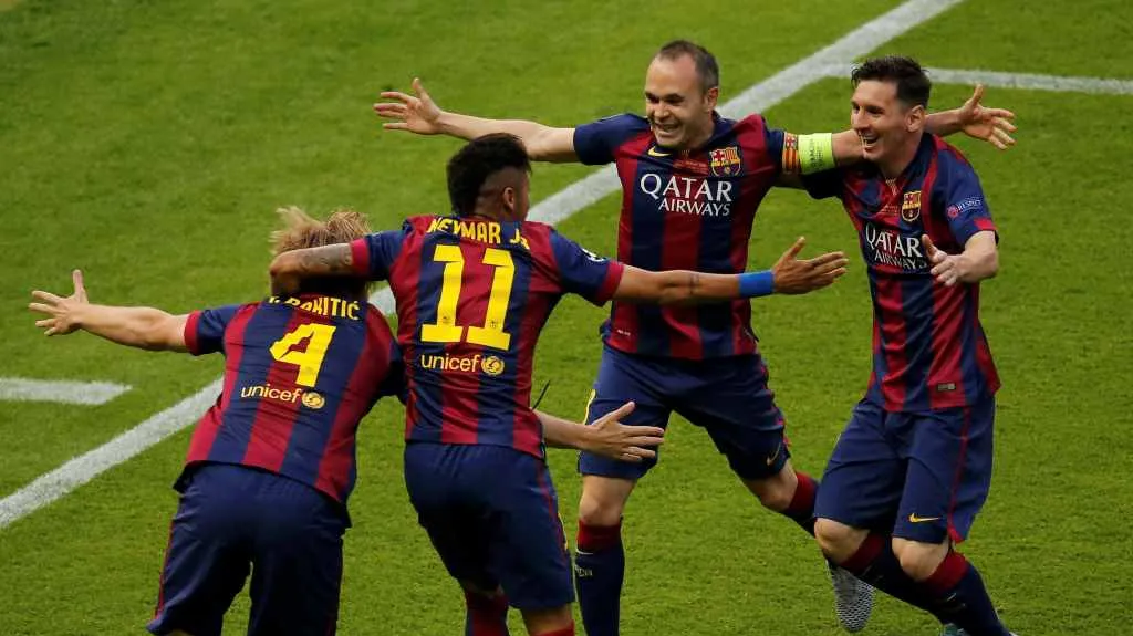 Radost hráčů Barcelony