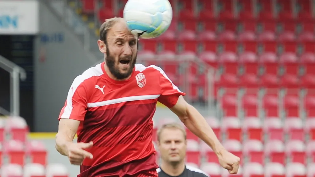 Roman Hubník na tréninku Plzně