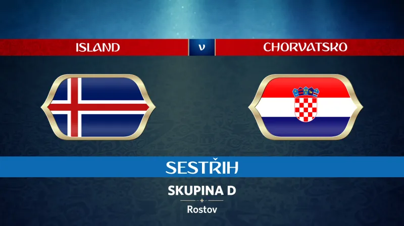 Sestřih utkání Island - Chorvatsko
