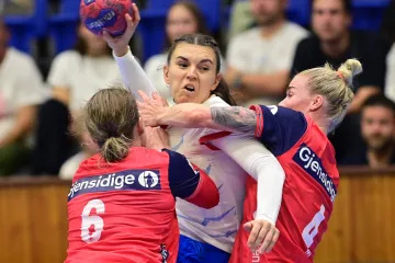 České házenkářky v přípravě proti Norsku