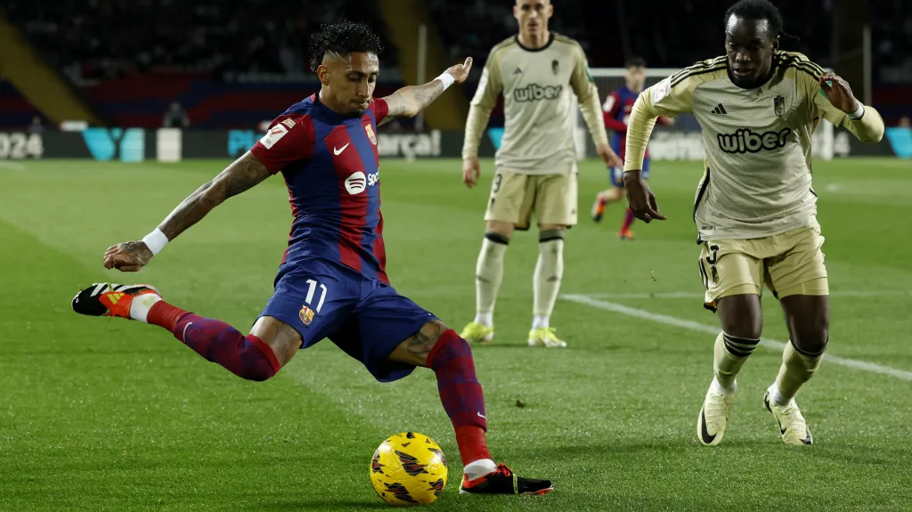 Raohina z Barcelony v zápase s Granadou