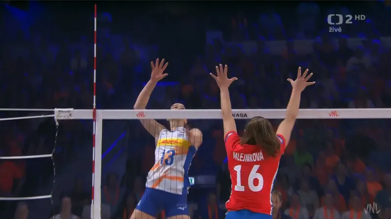 Závěr utkání Česko – Nizozemsko