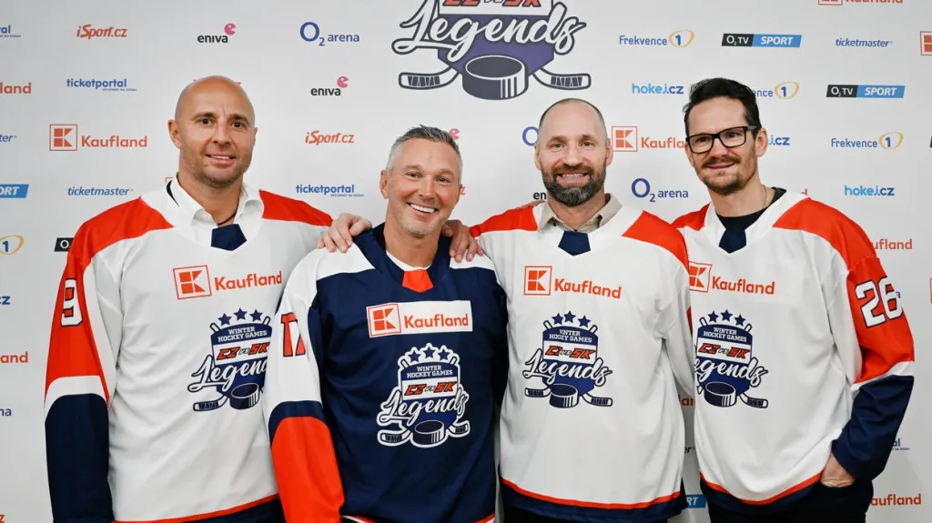 Martin Ručinský, L'ubomír Višňovský, Jan Hlaváč a Patrik Eliáš