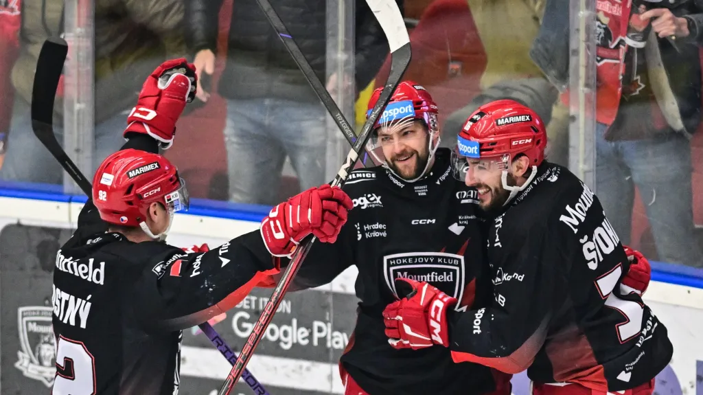 Radost hokejistů Hradce Králové