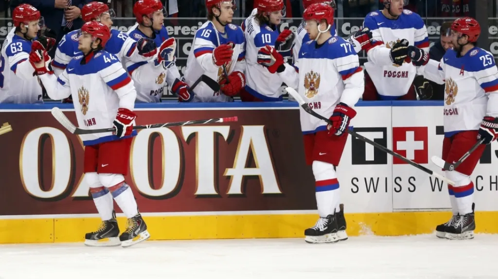 Radost hokejistů Ruska