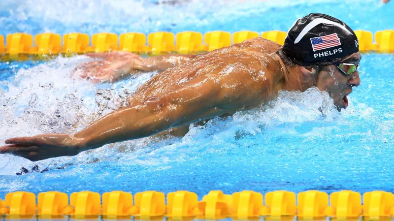 Phelps v závěrečné štafetě mužů