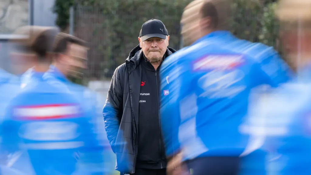 Trenér české reprezentace Miroslav Koubek